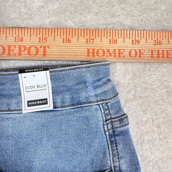 Judy Blue Denim Shorts High Rise Cuffed Hem Women 3XL Stretch Tummy Control - Picture 6 of 13